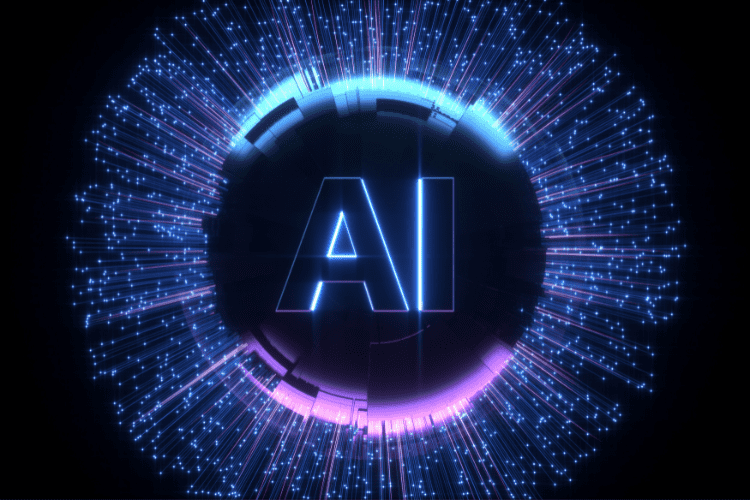 ai logo, black background