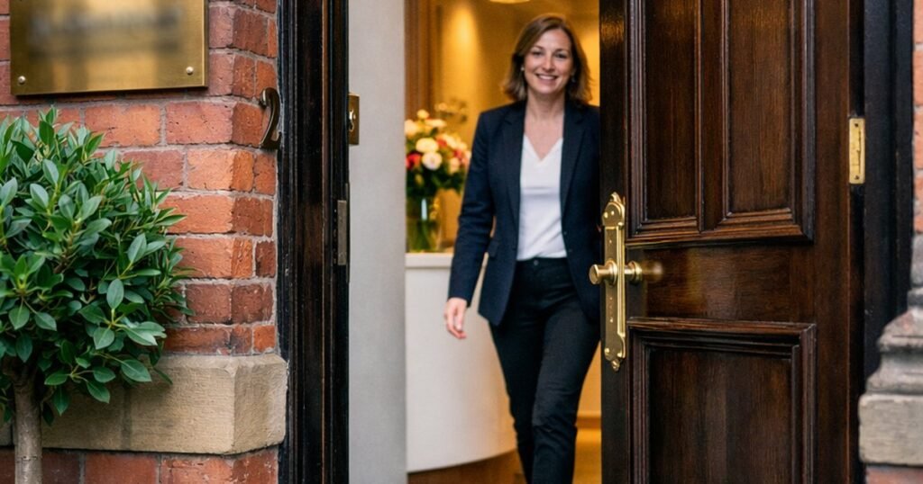 Audit Group office entrance welcoming clients