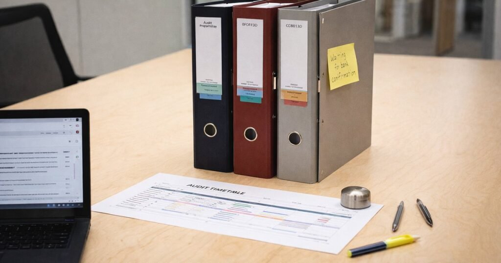 Well-organised audit preparation files ready for the audit team