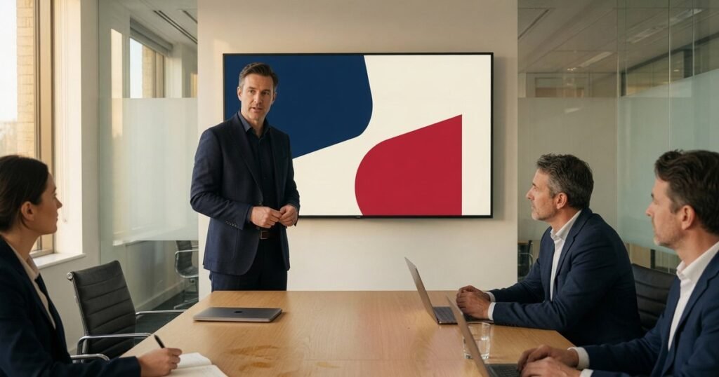 Audit partner presenting a proposal to an audit committee