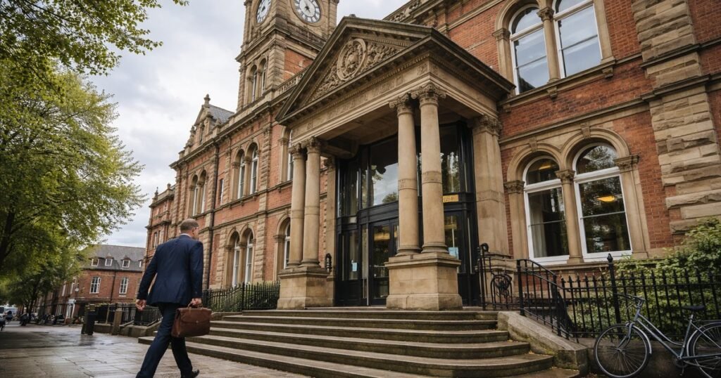 Local government council building representing public sector audit